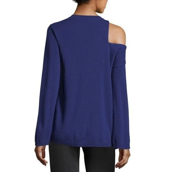 A.L.C. women BNWOT blue wool cashmere "Hamilton" sweater sz XSmall NEW cut out - Picture 7 of 7